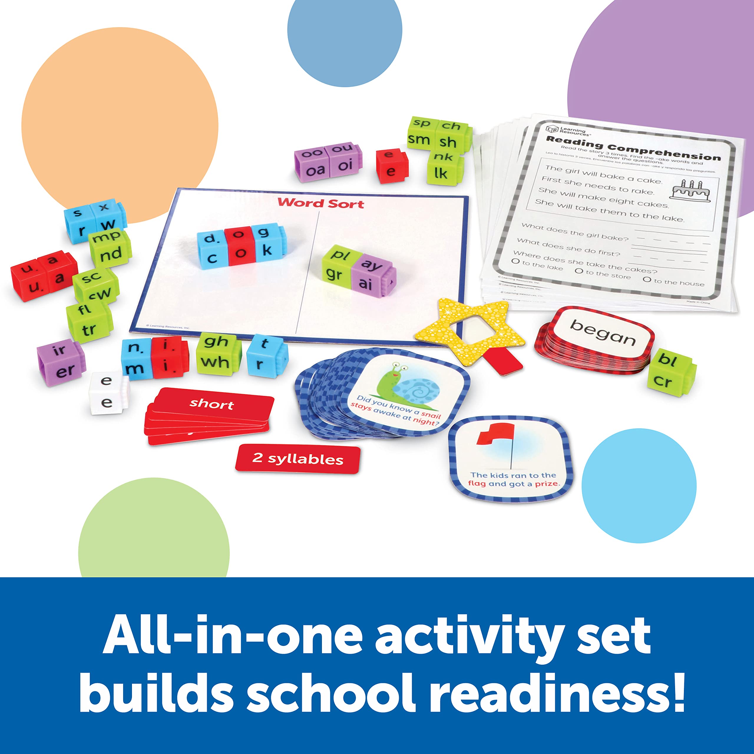 Learning Resources Skill Builders! 1st Grade Reading - 88 Pieces, Ages 6+ First Grade Learning Materials, Homeschool and Classroom Supplies, Reading Games for Kids