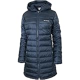 columbia women's blue square lodge mid lightweight omni heat hooded jacket