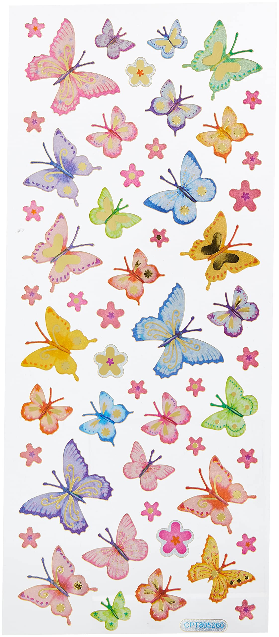 Craft Planet Fun Stickers, Butterflies & Flowers, for Young Crafters Collection, Posters, Card Making, Scrapbooking, Party Bag Fillers, Books, Reward Charts, Invites, Crafts