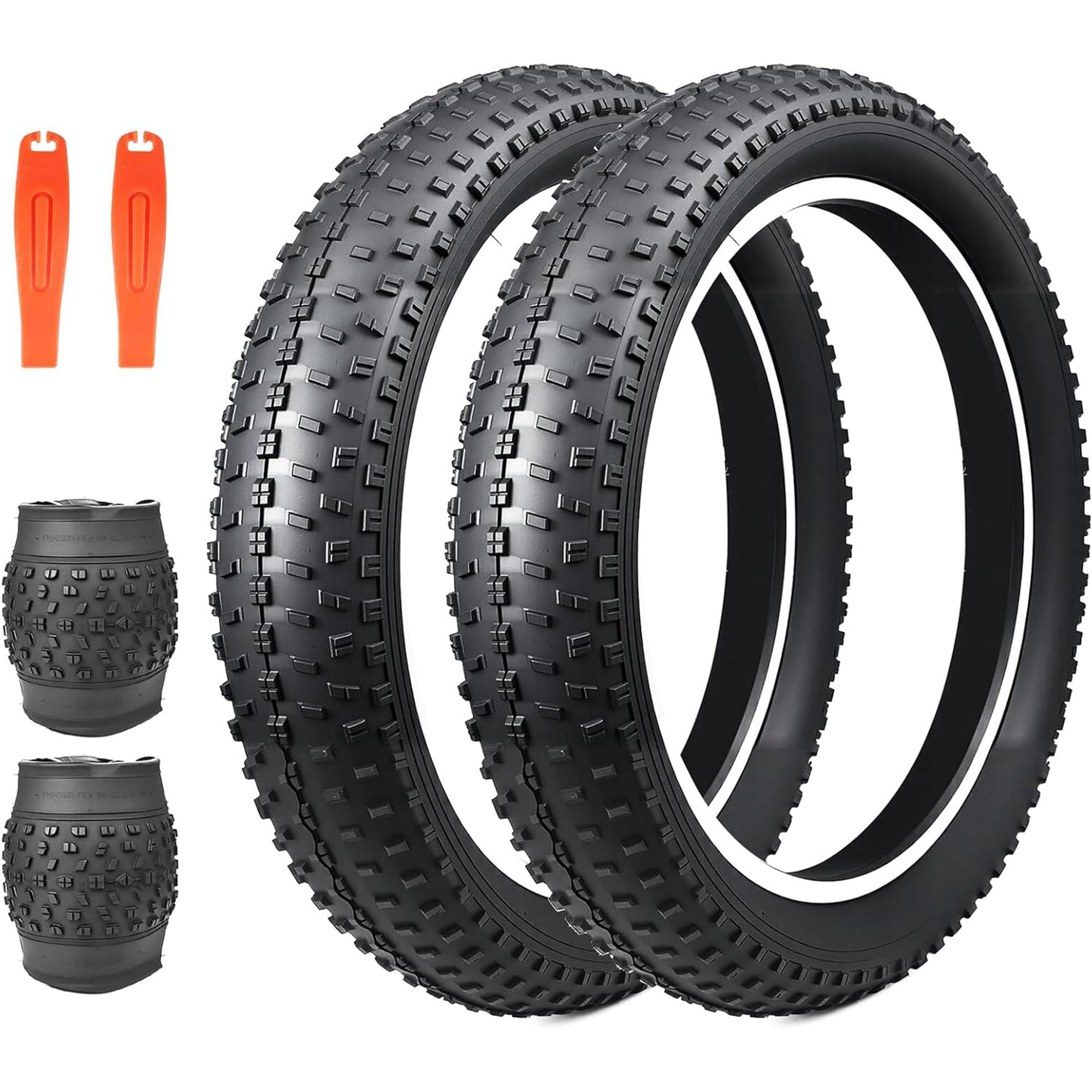 ZUKKA Pair Bike Fat Tire 20 X 3.0 Inch Bicycle Fat Tyre Folding Bead Tire Electric Bike Tires Compatible Wide Mountain Snow Bicycle