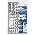 CHARTPAK Self-Adhesive Vinyl Numbers, 3/4 Inch High, White, 72 per Pack (01126)