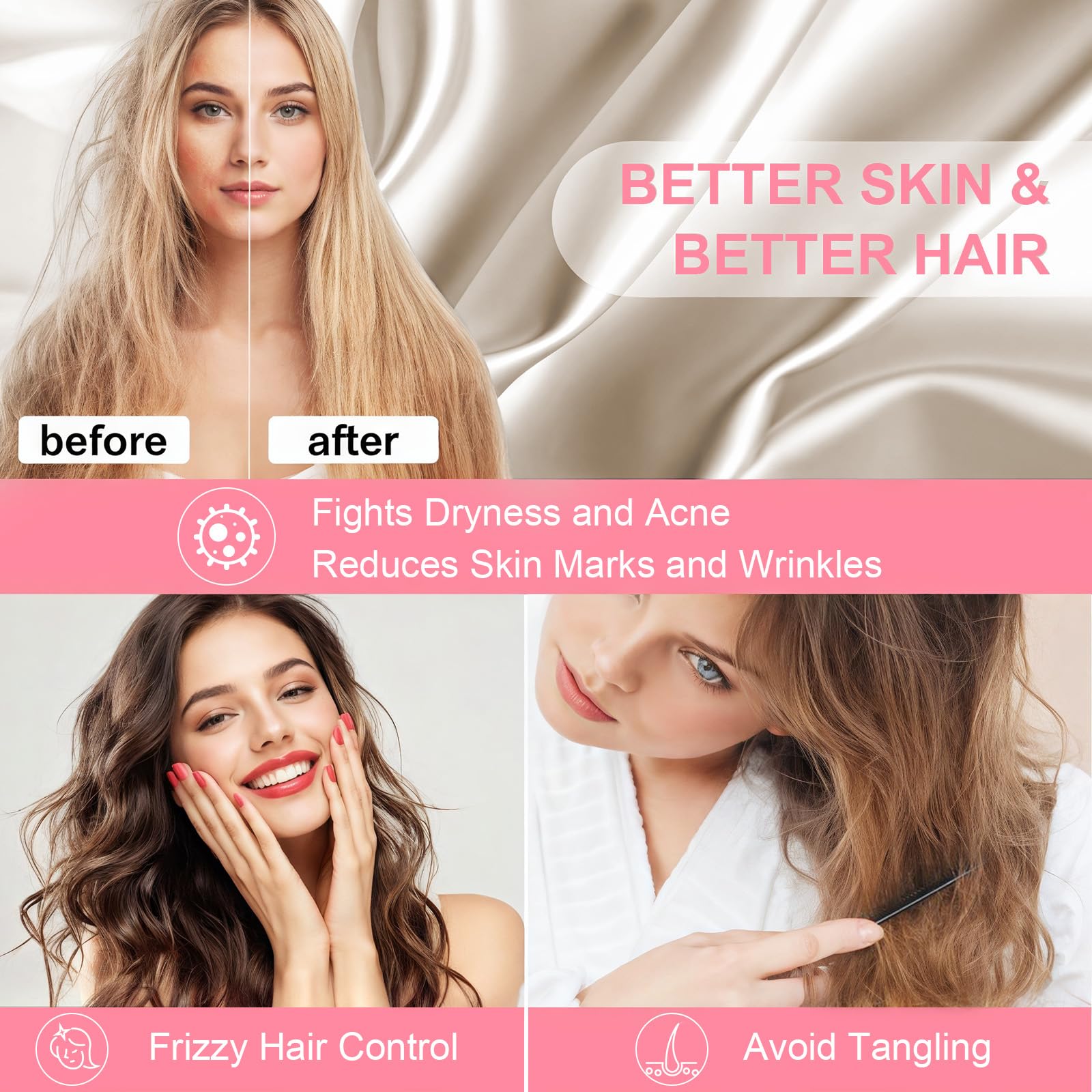 Mulberry Silk Pillow Cases Standard Size with