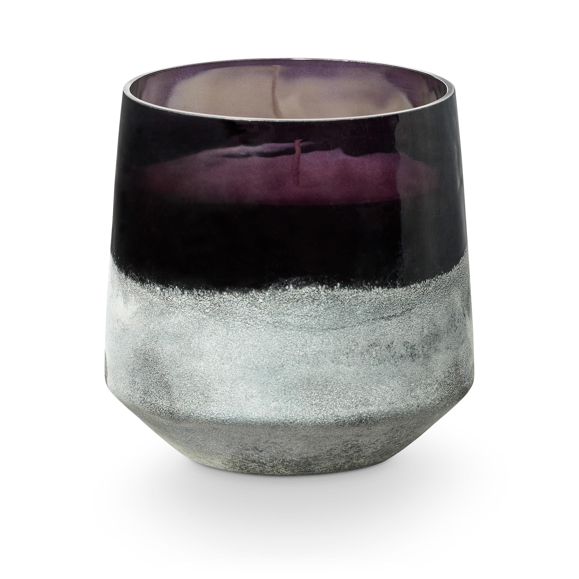 Illume Beautifully Done Baltic Glass Candle, BlackBerry Absinthe