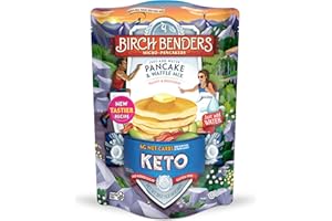Keto Pancake & Waffle Mix by Birch Benders, High Protein, Gluten-free, Made with Almond, Just Add Water, 30 oz (Pack of 1)