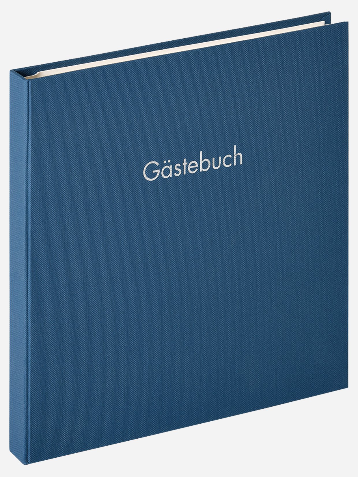 walther Design Guestbook Blue 26 x 25 cm with Embossing and Spiral Binding, Fun GB-206-L