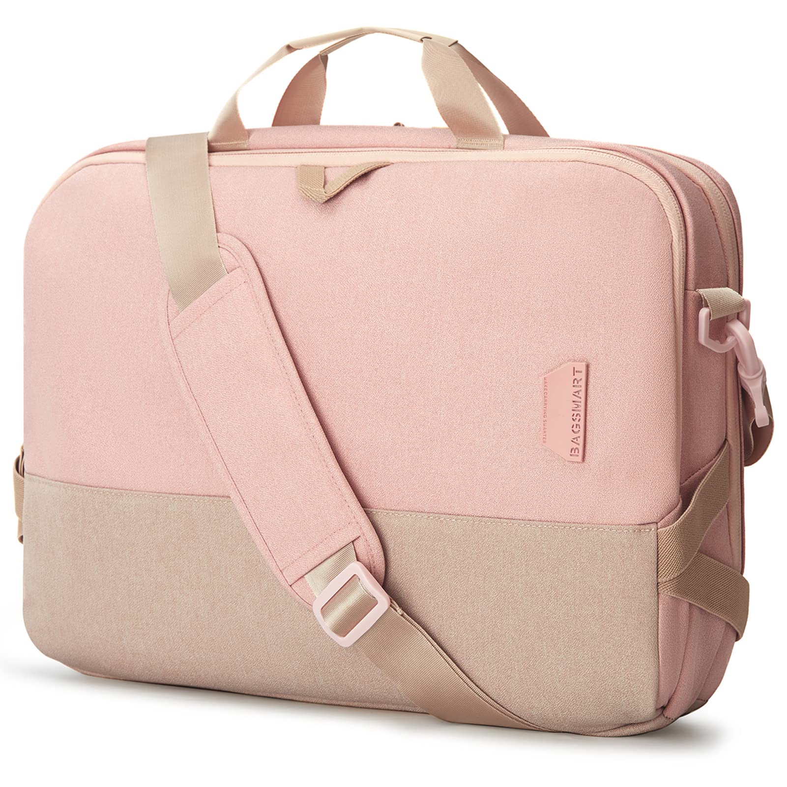 BAGSMART Laptop Bag for Women, 15.6 Inch Laptop Briefcase, RFID Blocking Laptop Case, Computer Bag Shoulder Messenger Bag