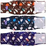 MICOOYO Belly Bands for Dogs Reusable Male Nappies 3 Pack Space M