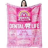NORGOPRON Dental Hygienist Gifts for Women, Gifts for Dental Hygienist Appreciation Gift Throw Blanket 60"X50", Dental Hygiene Gifts for Women, Dental Hygienist Graduation/Birthday Gift