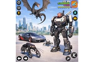Dino Robot Transform Car Simulator Games : Animal Robot Transformation Games : Dinosaur Robot fighting and Gun Shooting