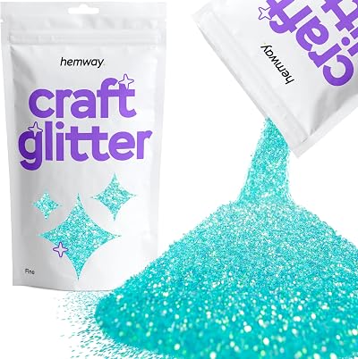 Hemway Fluorescent UV Neon Blue Glitter 100g Fine Craft Resin Cosmetic