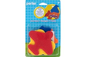 Perler SUV, Sailboat, Car, and Airplane Fuse Bead Pegboard Set with Ironing Paper, Multicolor, Small, 6 Piece