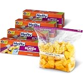 Hefty Calendar Slider Storage Bags, Gallon Size, 4pk, 30ct (120 Total) | Bulk Pack, Gallon Plastic Bags with Calendar Dates, Store Leftovers, Meat, Desserts, Secure Slider Closure