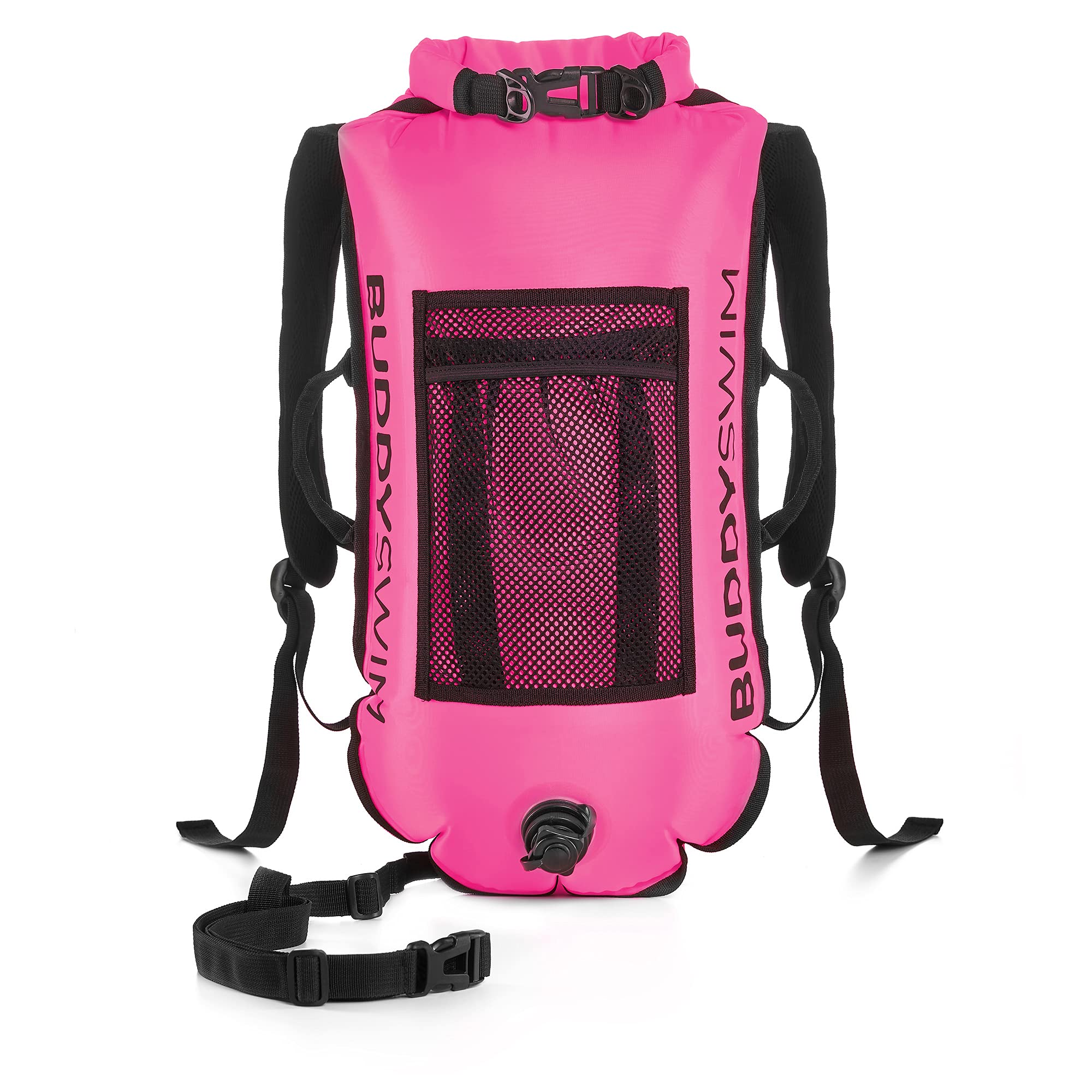 BUDDYSWIM Swim Buoy Backpack for Open Water Swimmers and Triathletes. The Detachable Safety Buoy is Designed to Allow to be Used as a Rucksack Out of the Water.