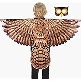 D.Q.Z Bird-Wings-Owl-Costume for Kids with Mask, Dress Up Clothes for Boys Girls Eagle Role Play Hallowen Party