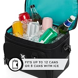 Hurley Cooler Tote Bag, 12 Can/Black