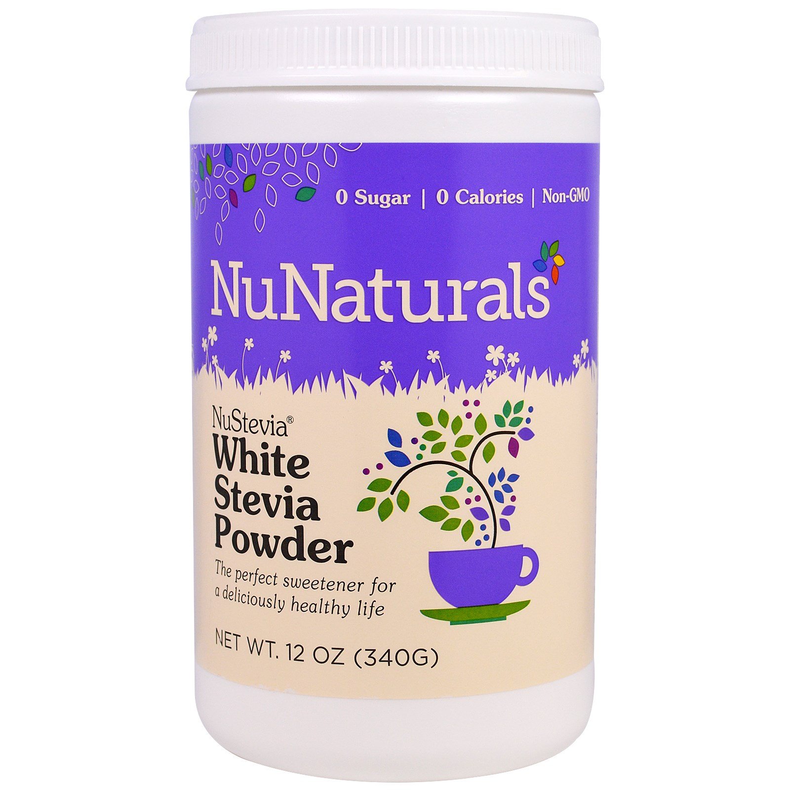 NuStevia White Stevia Powder, 12 oz (340 g) (Pack of 3)