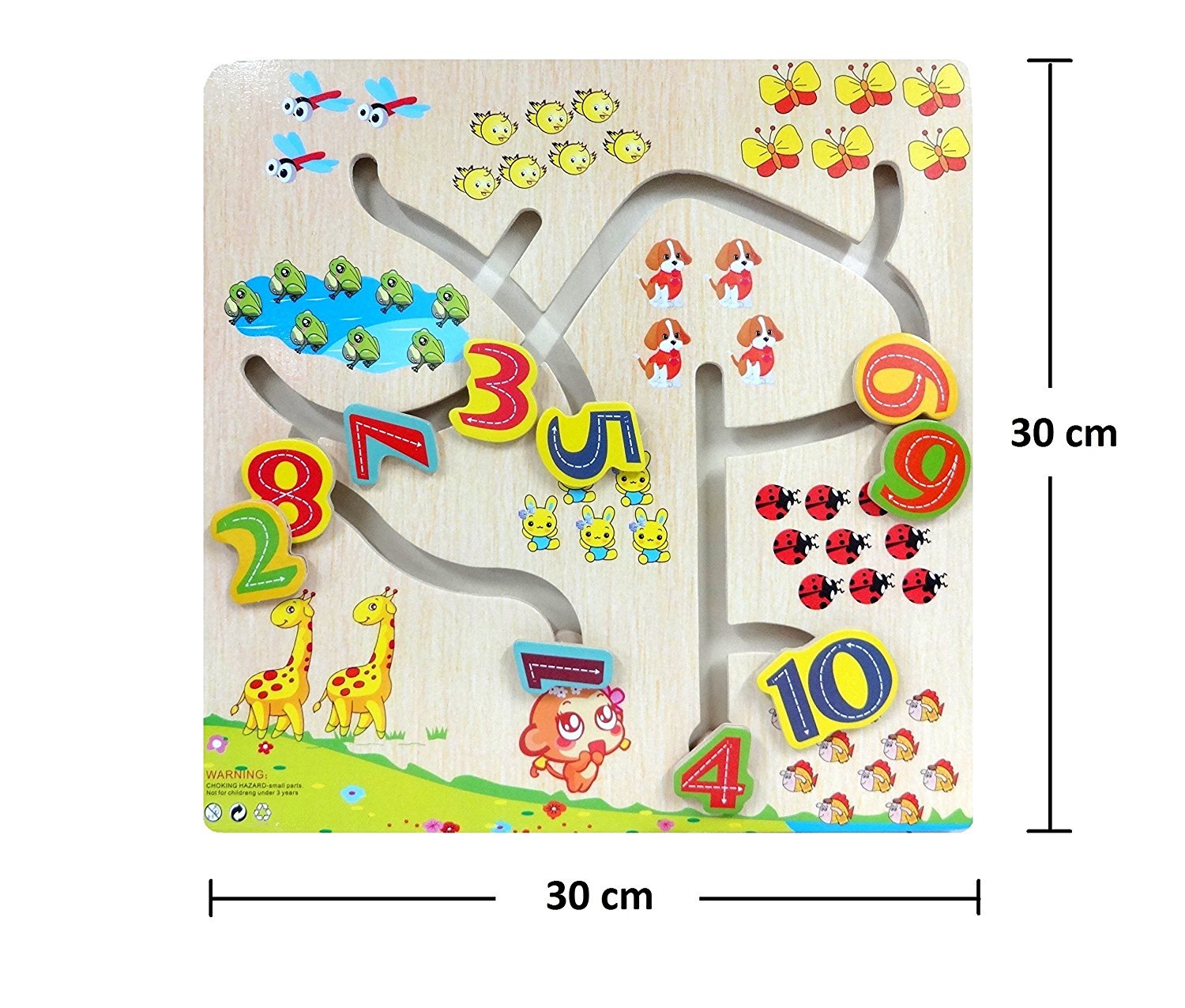 Buy Grizzly Find The Path Numbers Wooden Puzzle Board Game for Kids