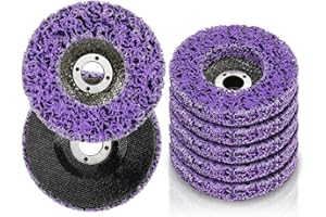 WICHEMI 5 Pack Strip Disc Stripping Wheel for Angle Grinders, Paint Rust Remover Stripping Wheel - Clean & Remove Paint, Coating, Rust and Oxidation for Wood Metal Fiberglass Work - 4" x 5/8"