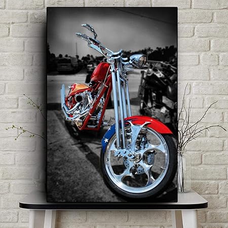 Amazon.com: Modern Motorcycle pop Art Pictures Canvas ...