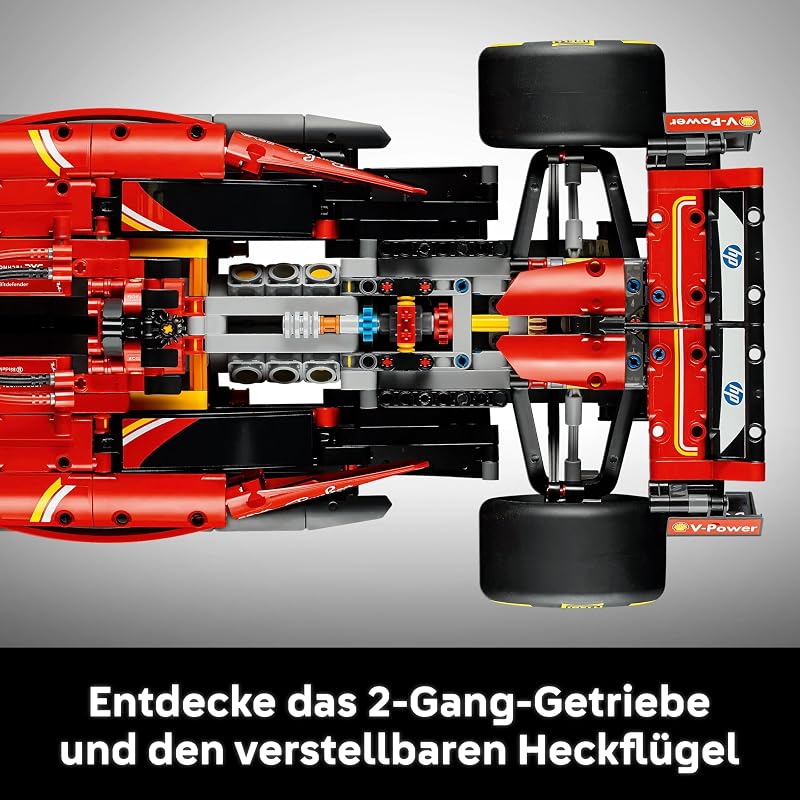 Technic Ferrari SF-24 F1 Rennauto - Modellauto für Erwachsene - Formel 1 Set zum Sammeln - V6-Motor, Getriebe, Lenkung und DRS im Maßstab 1:8 - Geschenk für Motorsport & Rennwagen Fans - 42207