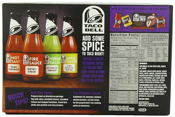 TACO BELL CRUNCHY TACO DINNER KIT, 8.85 OUNCE — 12 PER CASE.