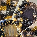 ASIYUHY Black Balloons 102Pcs Matte Arch Garland Kit 4 Sizes 5/10/12/18in view 6