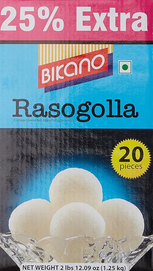 Image result for bikano rasogolla 25% extra 1 kg