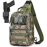 HPDF Tactical Sling Backpack Military Crossbody Bag Pack for Mens One Shoulder Holster Sling Bag 10L