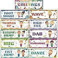 Wehhbtye Greeting Choice Classroom Rules Posters,Social Greeting Poster,Classroom Must Haves Poster for Teacher Supplies and Preschool