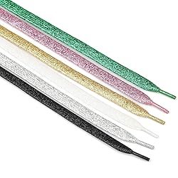 Olukssck 2 Pairs Flat Glitter Shiny Metallic Shoe