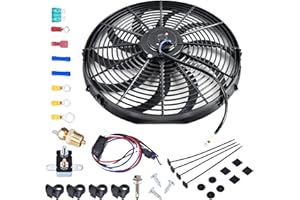 EVIL ENERGY 16 Inch Electric Radiator Cooling Fan 12V 160W Mount Kit