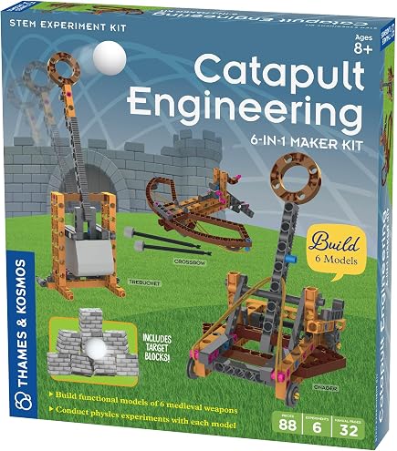 Fat Brain Toys Leonardo Da Vinci Trebuchet - Wooden Engineering Kit For Teens