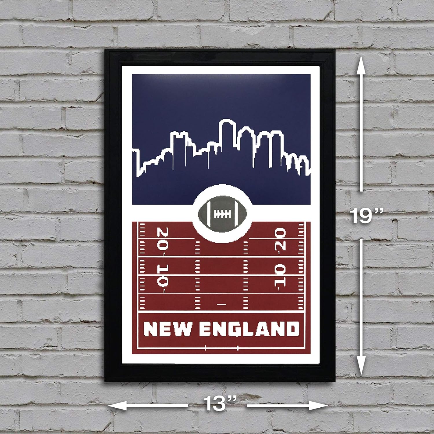 Amazon Com New England Patriots Poster Art Print 13x19 Handmade