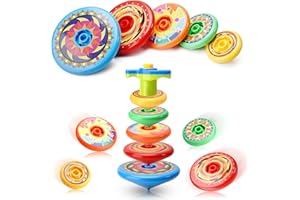 Sepco 4 Sets of 20PCS Super Stacking Spinning Tops Stackable Gyroscope Spinner Top Tower with Launcher Kit Manual Stacked Gyro Stack Spin Toys for Boys and Girls School Students Prizes