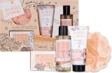 Accentra Poetry Flowers Bath Gift Set Women 4-Piece Rose Honeysuckle Body Care