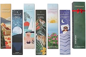 Folkulture Premium Incense Sticks Set | Pack of 6 (120) Charcoal Free Scent Sticks | Holy Incense for Relaxation & Gifting | 