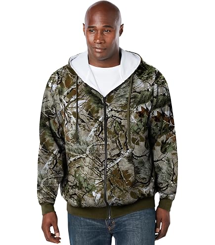 Boulder Creek by KingSize Men's Big & Tall Thermal Waffle Zip