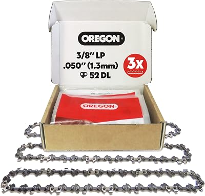 Oregon 3 Pack Chainsaw Chain 3/8 LP .050 52 Drive 14in Bar Fits Husqvarna Ryobi