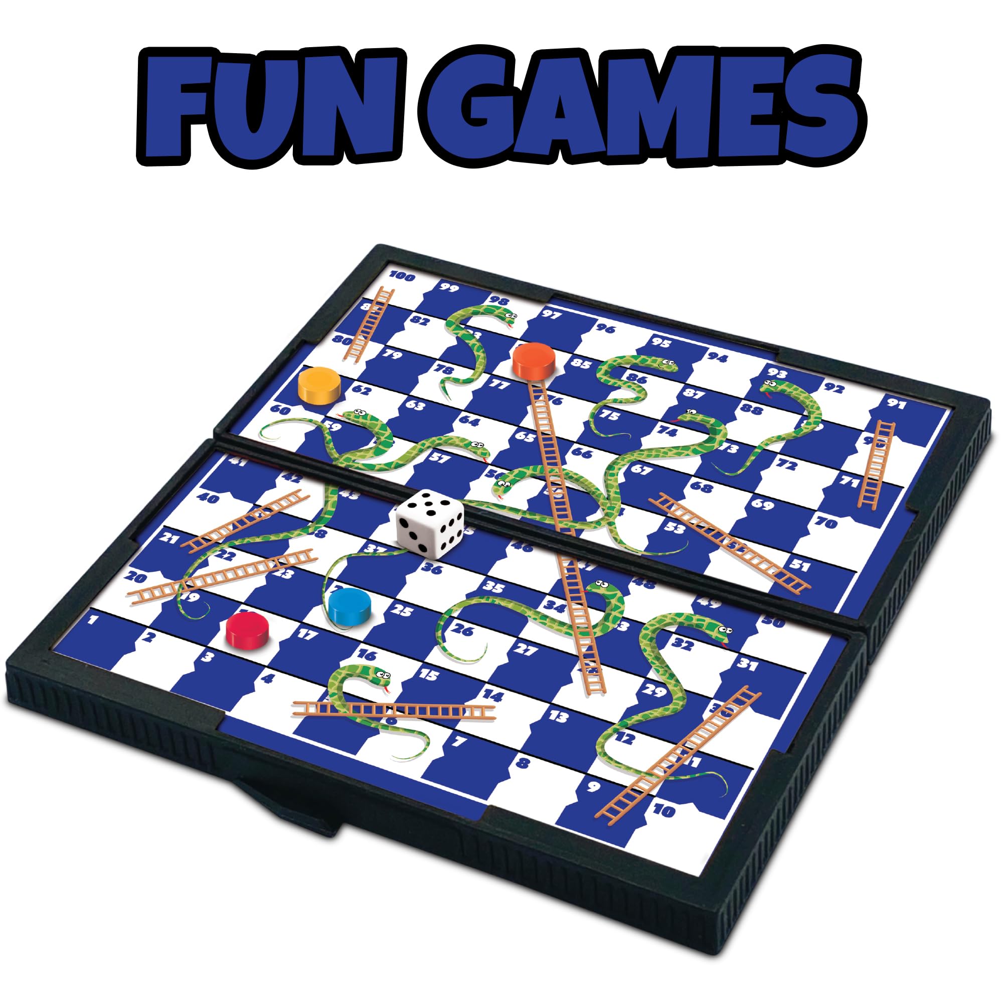Gamie Magnetic Board Travel Games for Kids, Set Includes 12 Retro Fun Games - 5