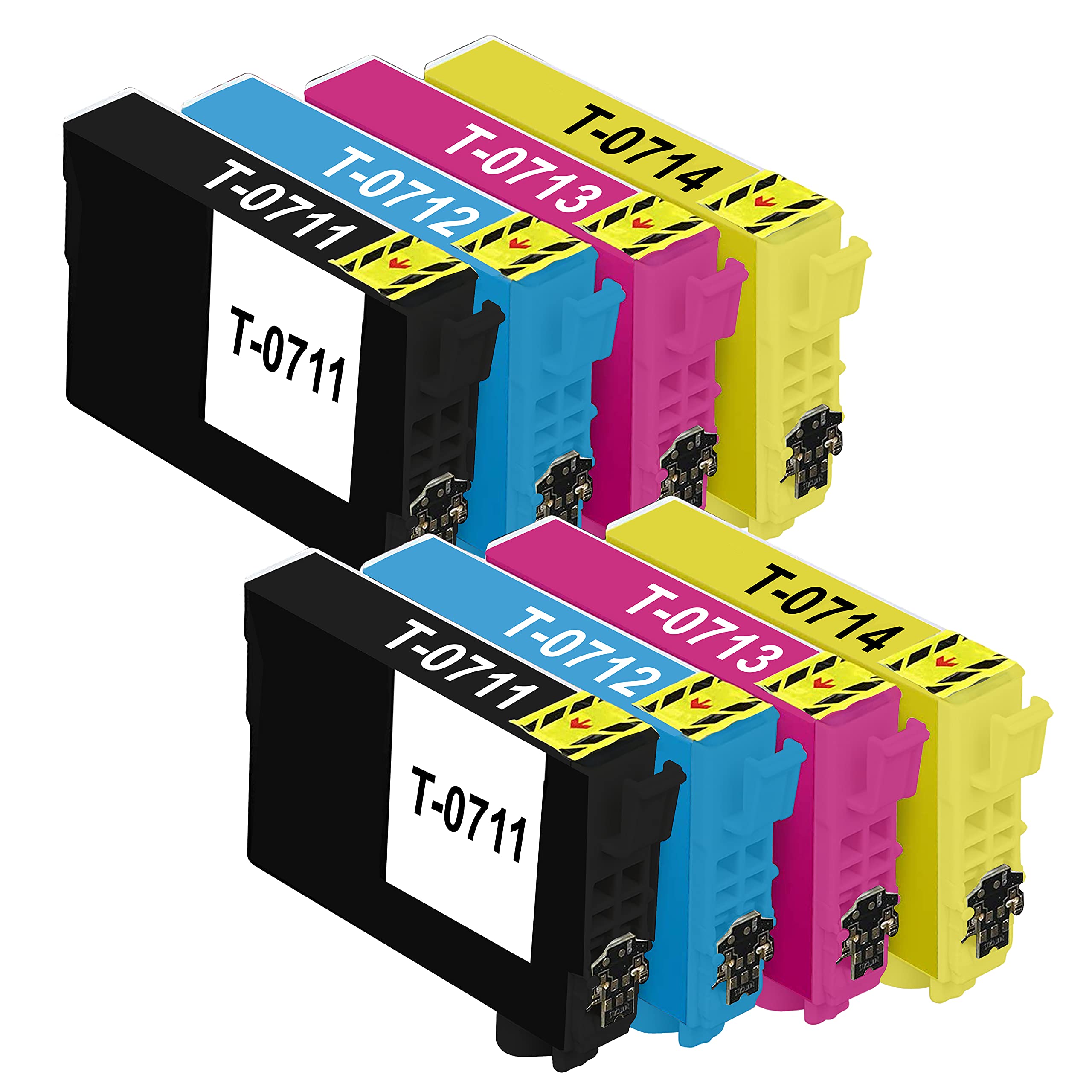 KING OF FLASH 2 Full Sets Compatible Printer Ink Cartridges For T0715-2 x Cyan, 2 x Magenta, 2 x Yellow, 2 x Black