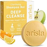Arista Clarifying Shampoo Bar for Oily Hair, Apple Cider Vinegar Shampoo Bar, Removes Buildup, Product &amp; Hard Water Residue, Restores Shine, Vegan &amp; Sulfate-Free (2.8 oz)
