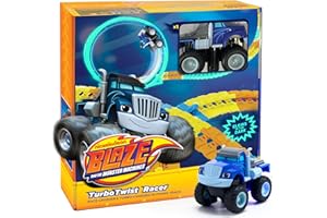 JITTERYGIT Blaze and The Monster Machine TurboTwist Racers - Race Track Set (Crusher TurboTwist Racer) (Blue)