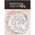 Faith Hope Love Coloring Cards - Inspirational Cards to Color