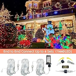 PLASUPPY Net Lights Christmas Outdoor, 360 LED 12ft