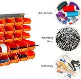 VonHaus Workshop Storage 30pc Wall Mount Organiser Bin System view 4