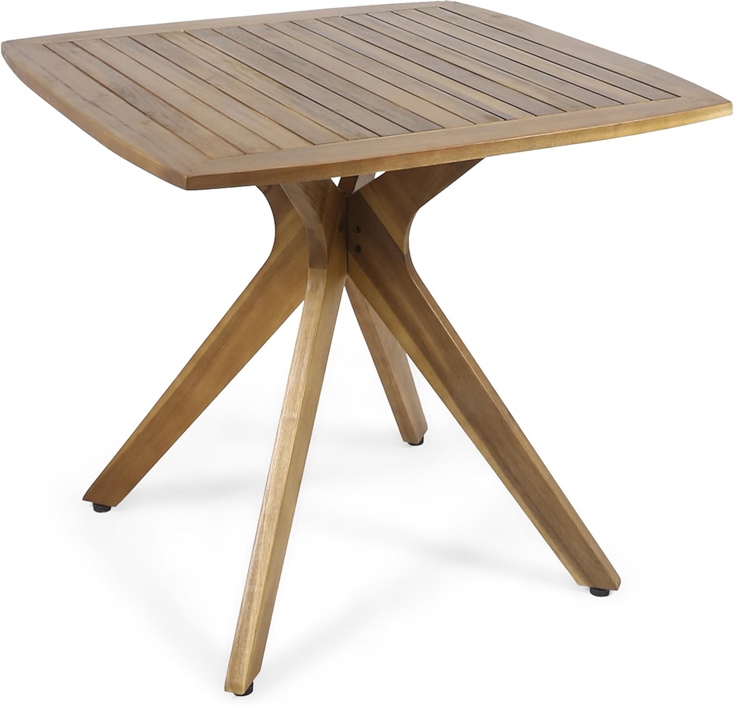 Christopher Knight Home 305136 Stanford Outdoor Square Dining Table with X Base, Teak Finish : Garden & Outdoor