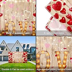 Swepuck 10x8ft Rustic Wooden Valentine's Day