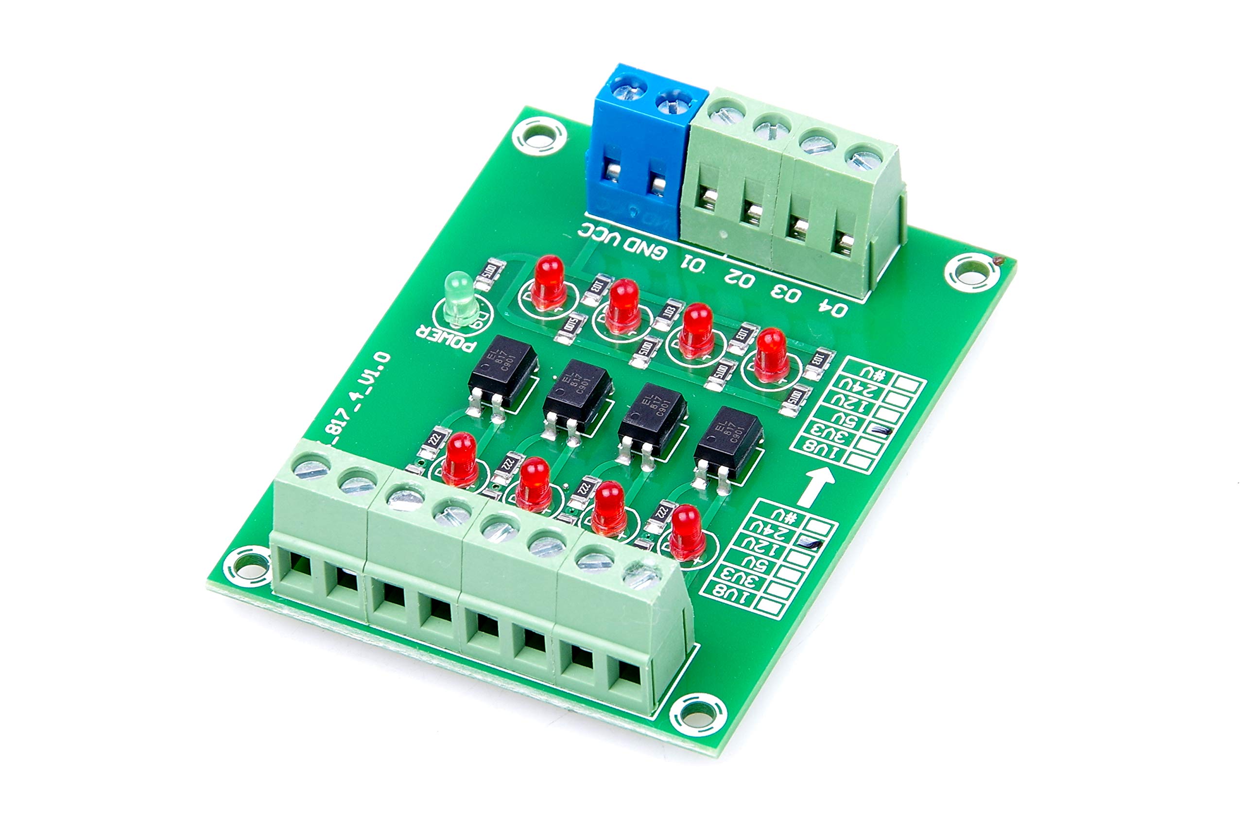 Buy 24V to 5V PLC Signal Converter Module, 4 Bit Optocoupler Isolator Maluokasa DST1R4PN