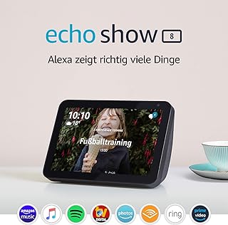 Wir stellen vor: Echo Show 8 | Durch Alexa in Verbindung bleiben, Anthrazit Stoff