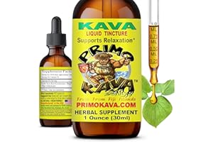 PRIMO KAVA Drops | Natural Kava from Fiji | Fast Acting Kava Root Extract for Calming & Relaxation | 50 mg Potent Kavalactones | 1 oz